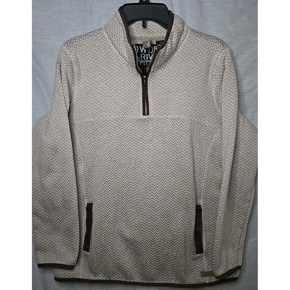 Powder River Outfitters (Panhandle) Quarter-zip Pullover, Sz Large, Khaki - Picture 1 of 8